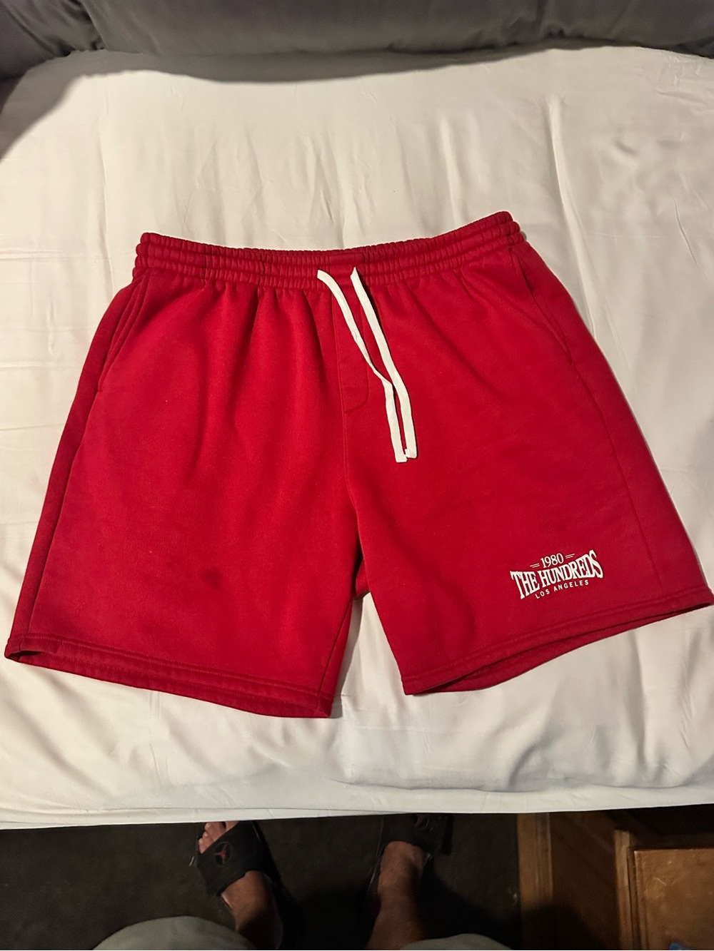 The Hundreds All Star Fleece Shorts in Red